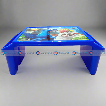 Sky Plastic Multipurpose Table Blue Animal & Birds Design Madina Gift