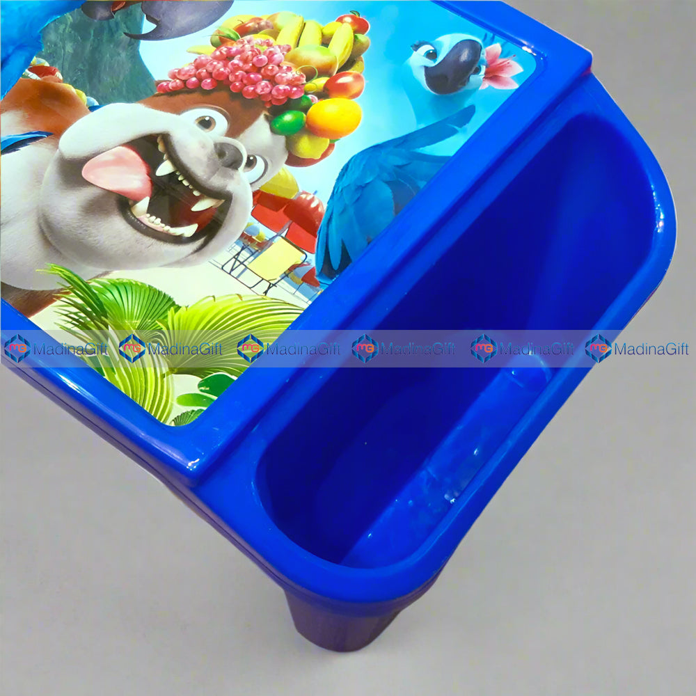 Sky Plastic Multipurpose Table Blue Animal & Birds Design Madina Gift