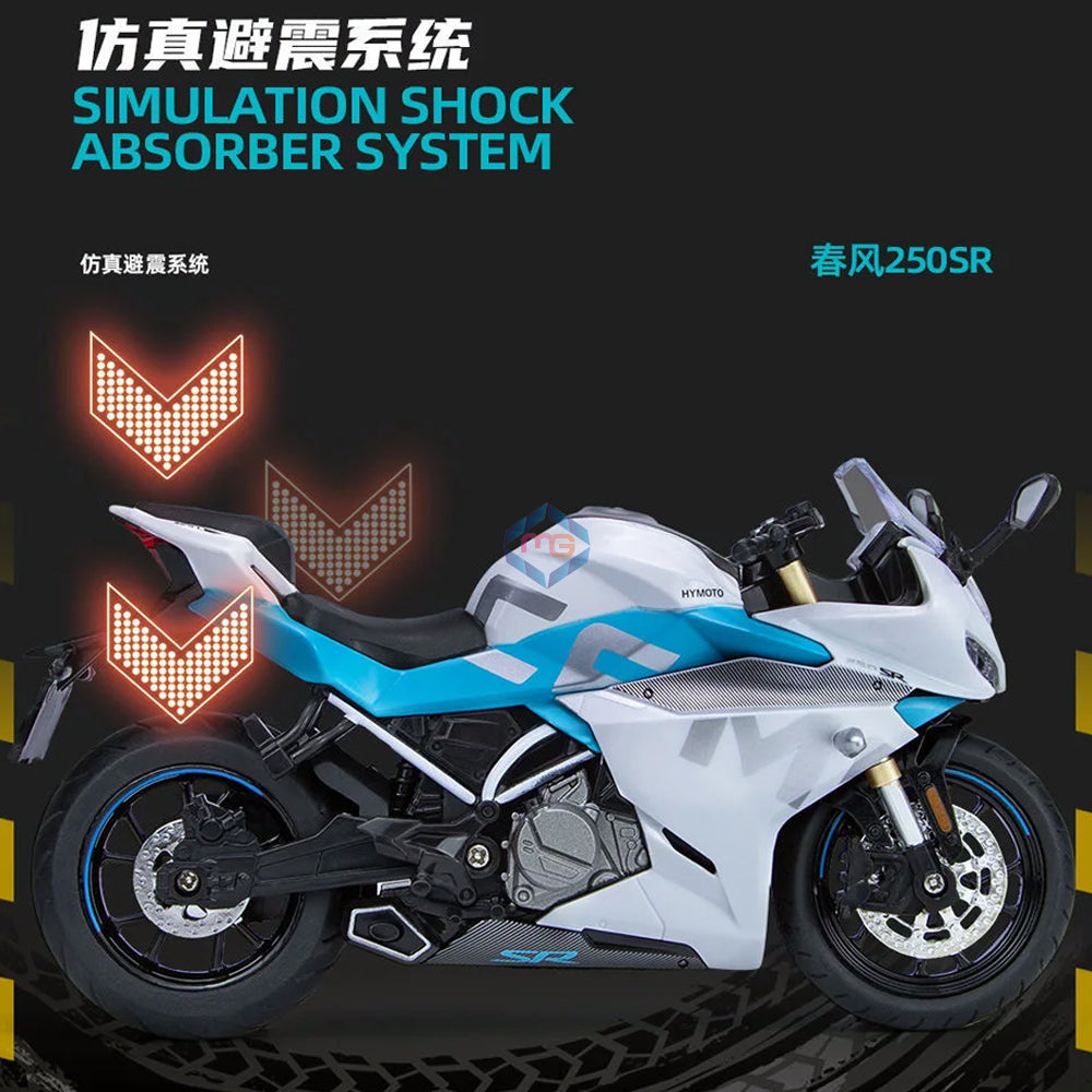 Die Cast Motorcycle 250SR Model 1:12 Scale - M12-10B - Madina Gift