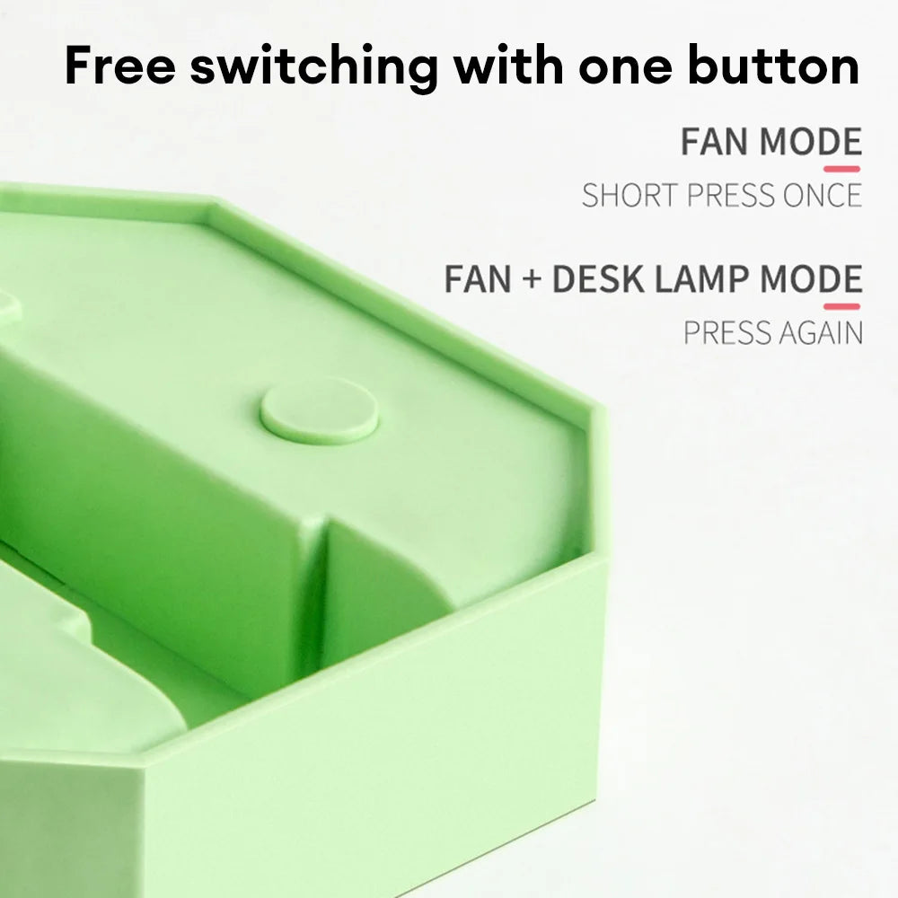 Mini Rechargeable Portable Electric Fan & Light - Madina Gift