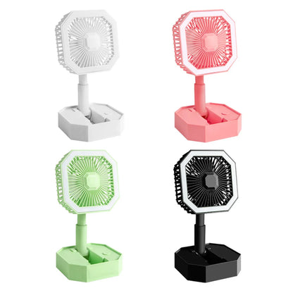 Mini Rechargeable Portable Electric Fan & Light - Madina Gift