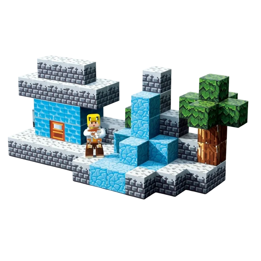 Sembo 301403 Block Pixel World Cold Winter Magnetic Building Set 90 Pcs Online in Pakistan Madina Gift 