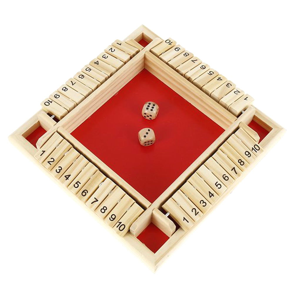 Shut The Box Wooden Board Dice Game