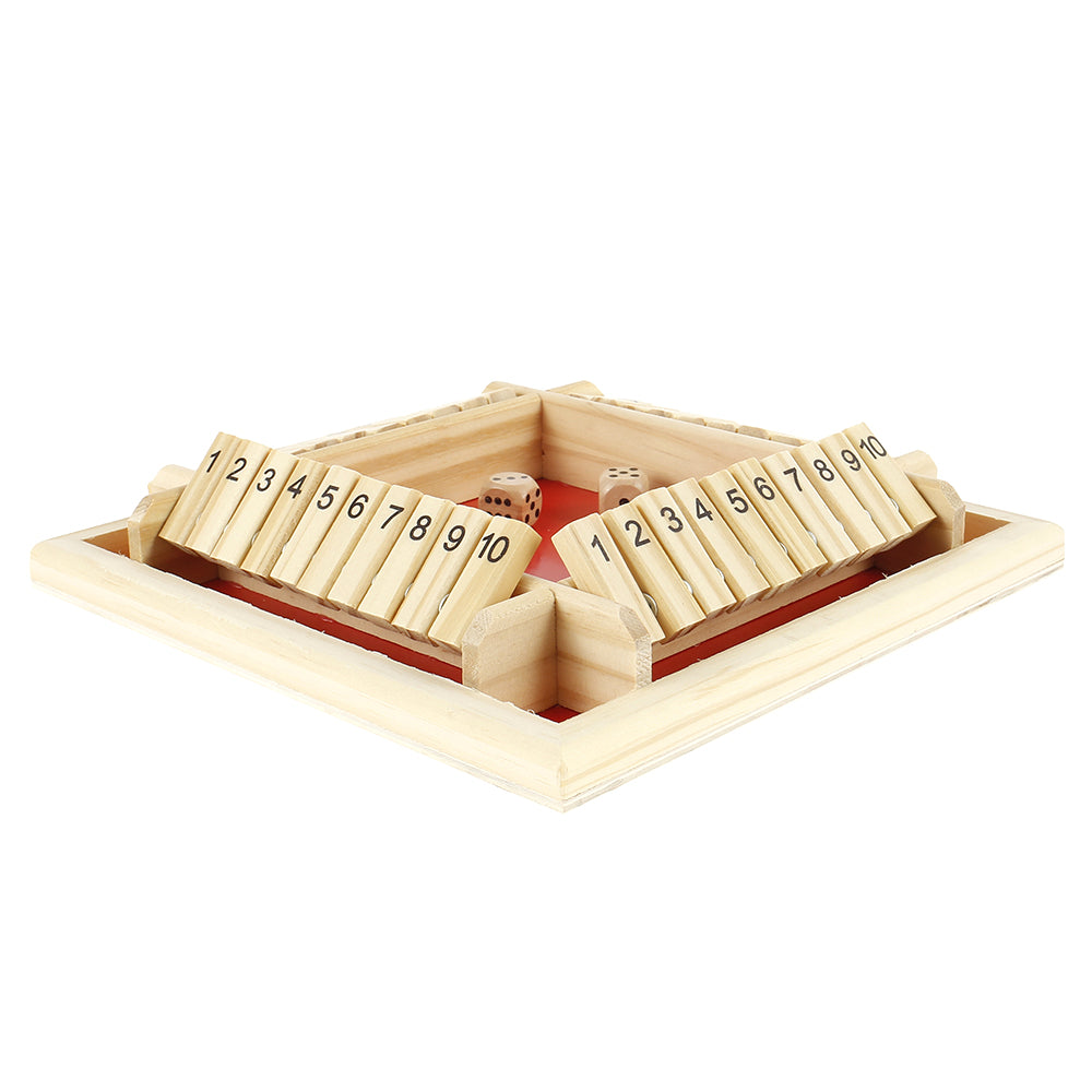 Shut The Box Wooden Board Dice Game