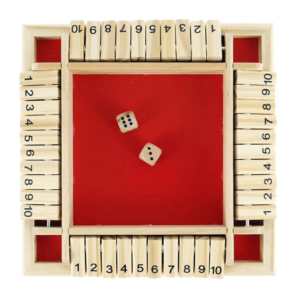 Shut The Box Wooden Board Dice Game