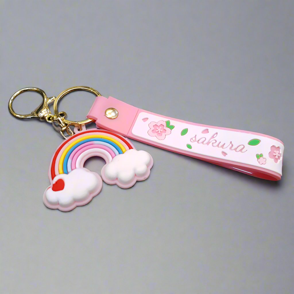 Best Quality Silicon Rainbow Keychain For Girls - Madina Gift