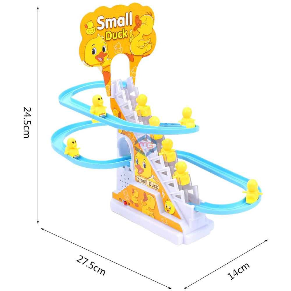 Electric Small 6 Ducks Climbing Stairs Toy - 3302 - Madina Gift