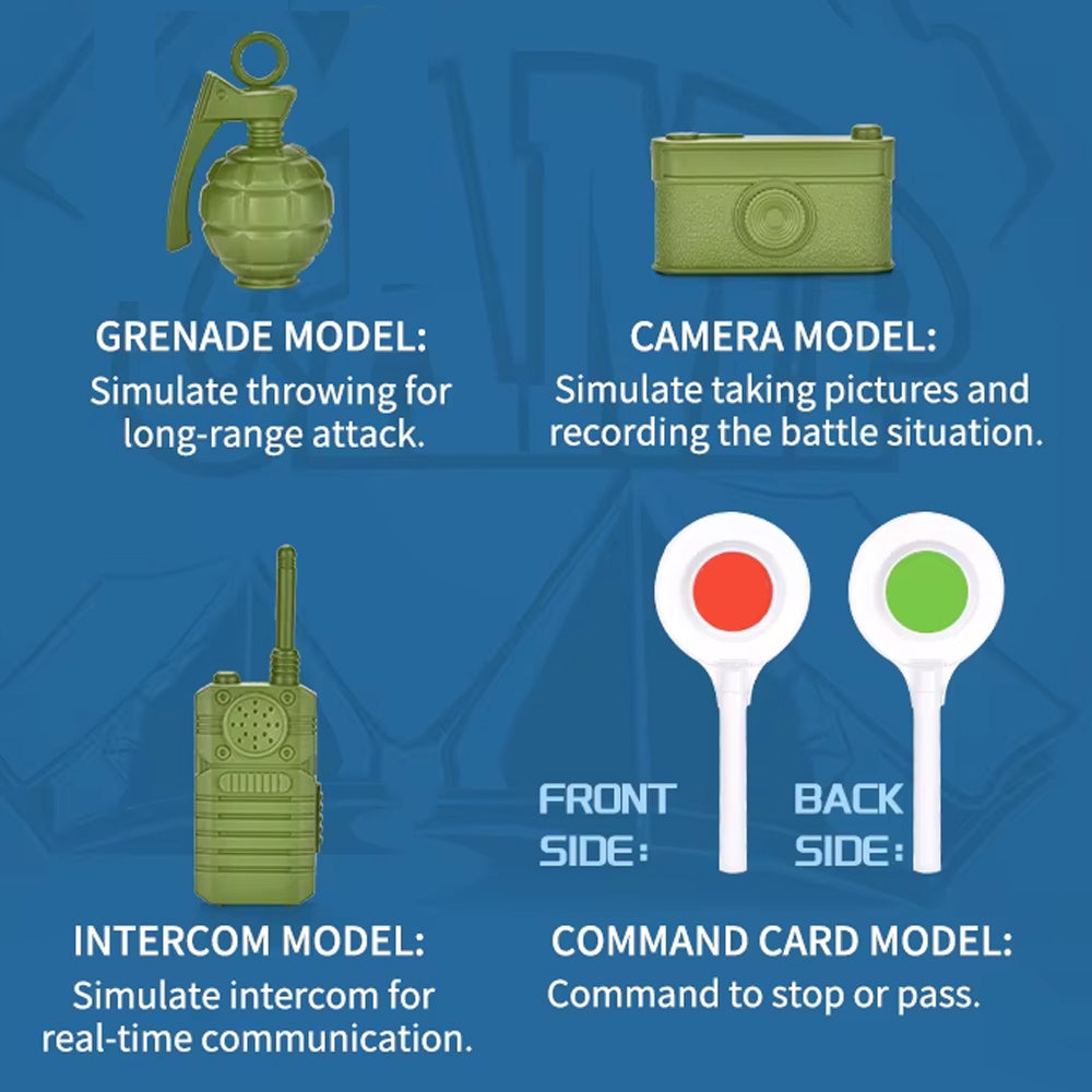 SWAT Special Forces Heroes Go 88555 Army Combat Force 7-Piece Playset with Toy Gun, Camera & Accessories Online in Pakistan Madina Gift