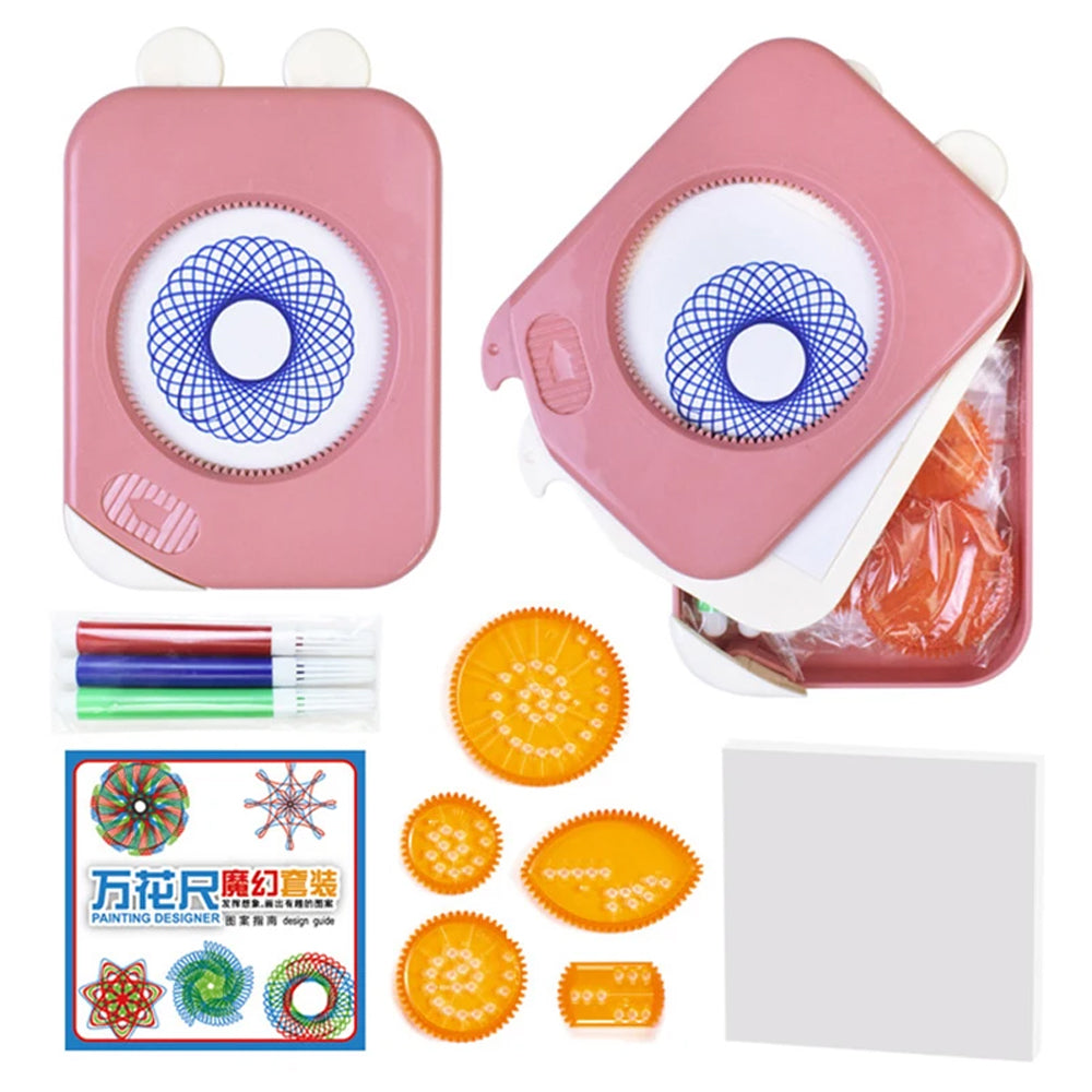 Spirograph Classic Gear Original Deluxe Art Set 3338-2
Drawing Toy - Creative Art Craft Interlocking Gears Wheels Painting Tool Drawing set