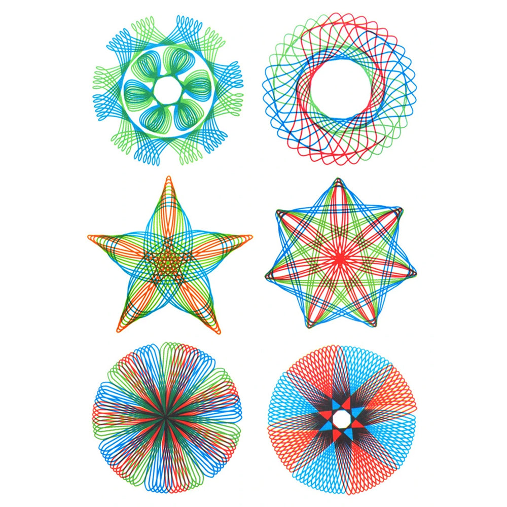 Spirograph Classic Gear Original Deluxe Art Set 3338-2
Drawing Toy - Creative Art Craft Interlocking Gears Wheels Painting Tool Art