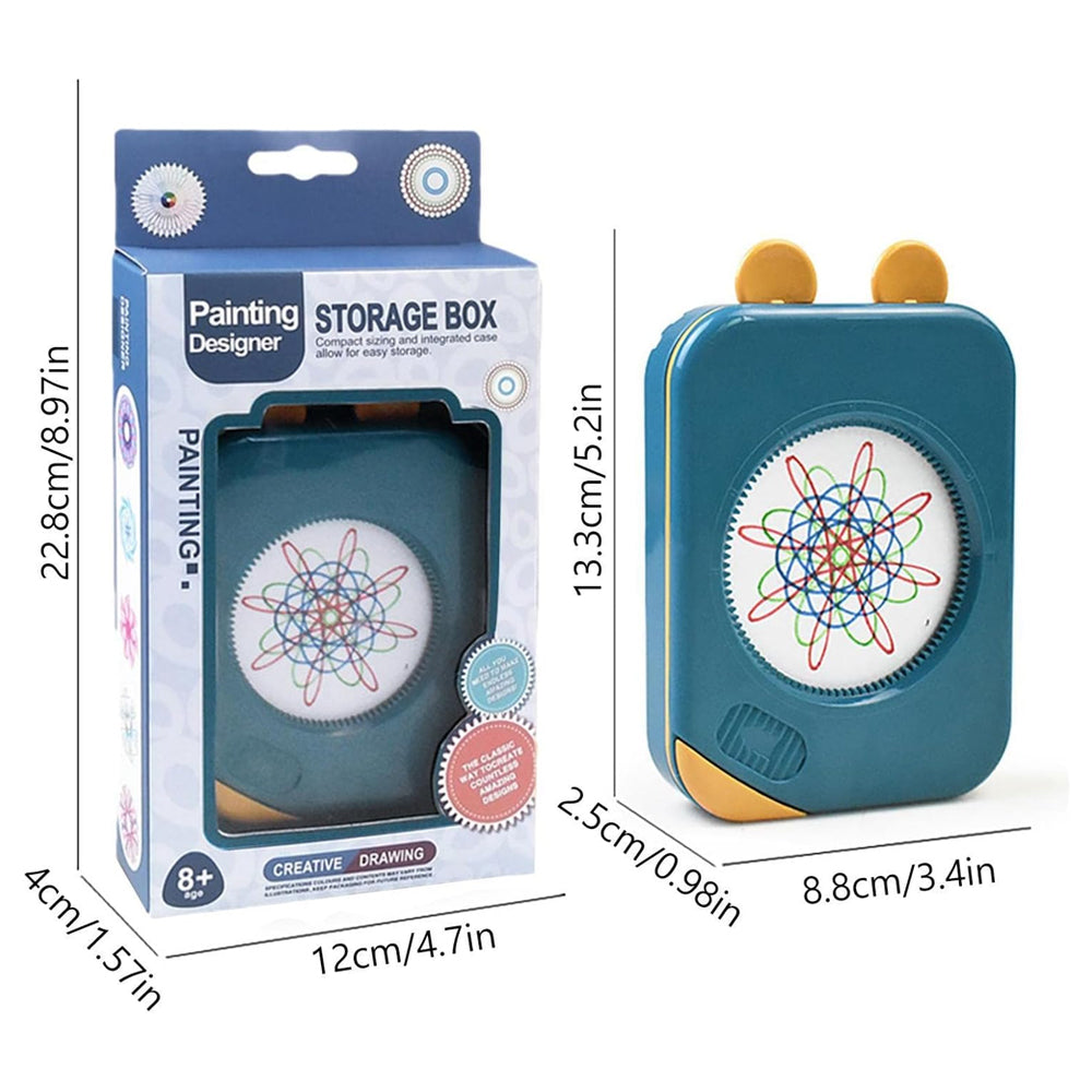 Spirograph Classic Gear Original Deluxe Art Set 3338-2
Drawing Toy - Creative Art Craft Interlocking Gears Wheels Painting Tool Box Size