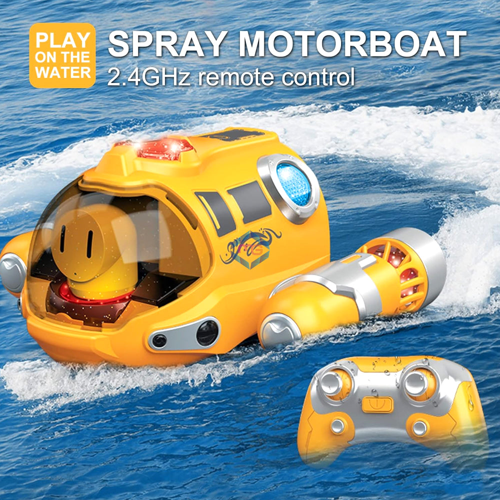 2.4 GHZ RC Spray Gas Boat for Pools and Lakes - 3722-1A - Madina Gift