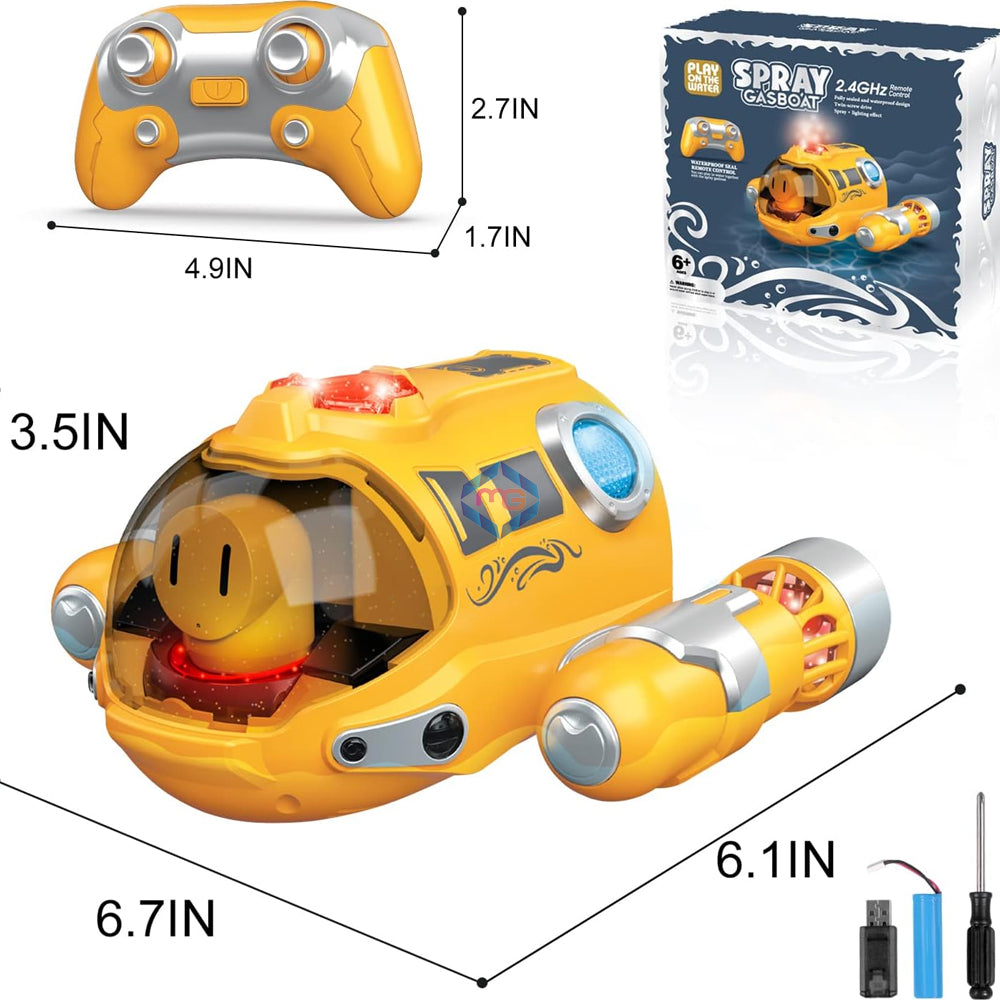 2.4 GHZ RC Spray Gas Boat for Pools and Lakes - 3722-1A - Madina Gift