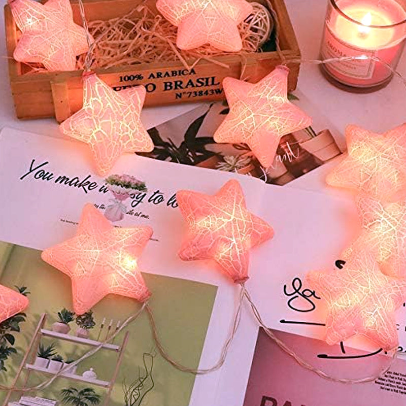 String Light Cracked Star LED Fairy Lights Decoration - 150 CM 10 Star – Madina Gift