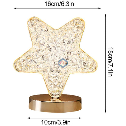 LED Crystal Star Table Lamp - Madina Gift