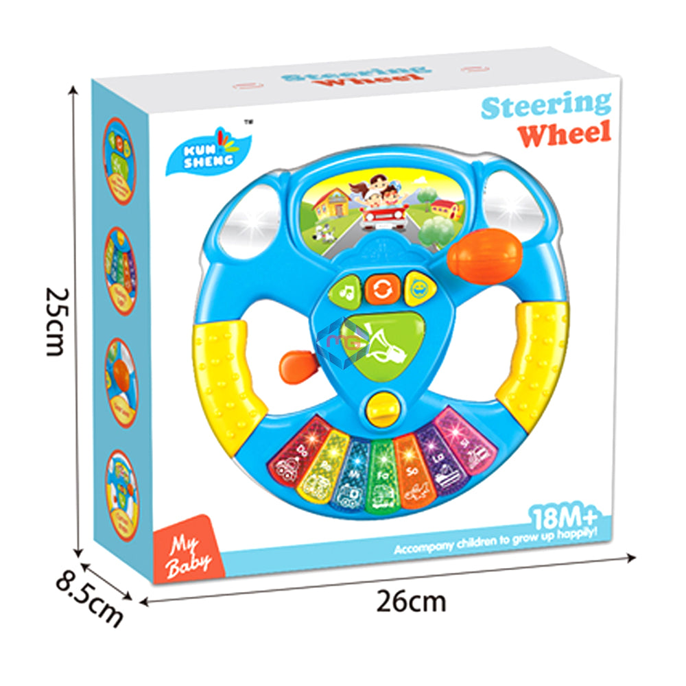 Intelligent Musical Steering Wheel with Lights & Sounds - 868 - Madina Gift