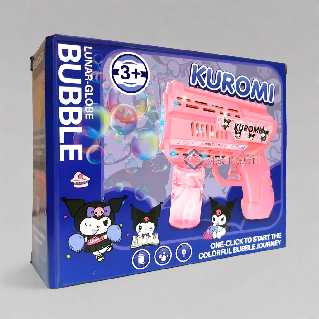 Lunar Globe KUROMI 858-2 Automatic Bubble Toy Machine Gun Madina Gift