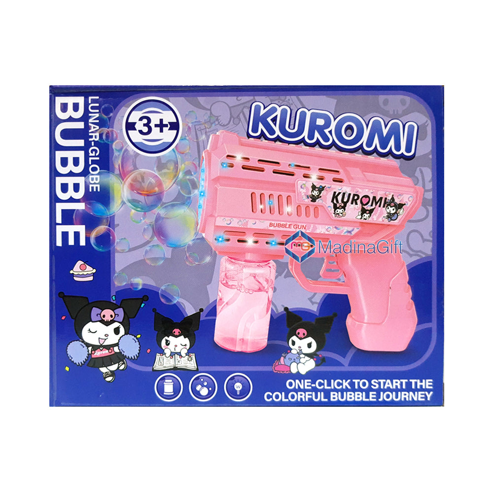 Lunar Globe KUROMI 858-2 Automatic Bubble Toy Machine Gun Madina Gift