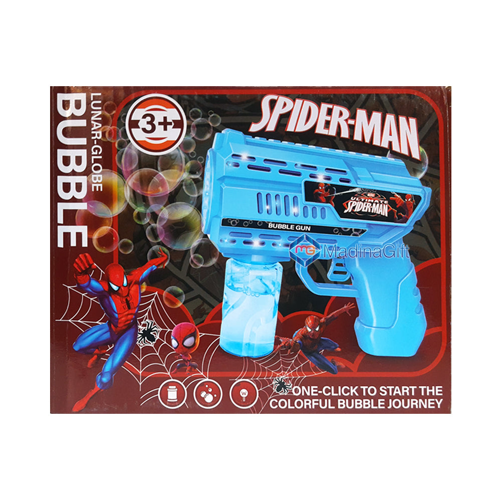 Lunar Globe Spider Man 858-4 Automatic Bubble Toy Machine Gun Madina Gift