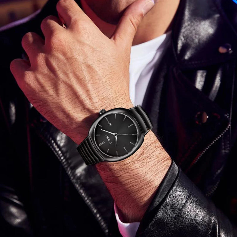 TOMI T-307-1 Black New Men's Luxury Business Watch Gift Box Set Online in Karachi Pakistan Madina Gift