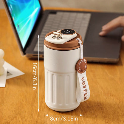 Smart Thermos LED Temperature Display Coffee Cup - 450 ML - Madina Gift - www.madinagift.pk