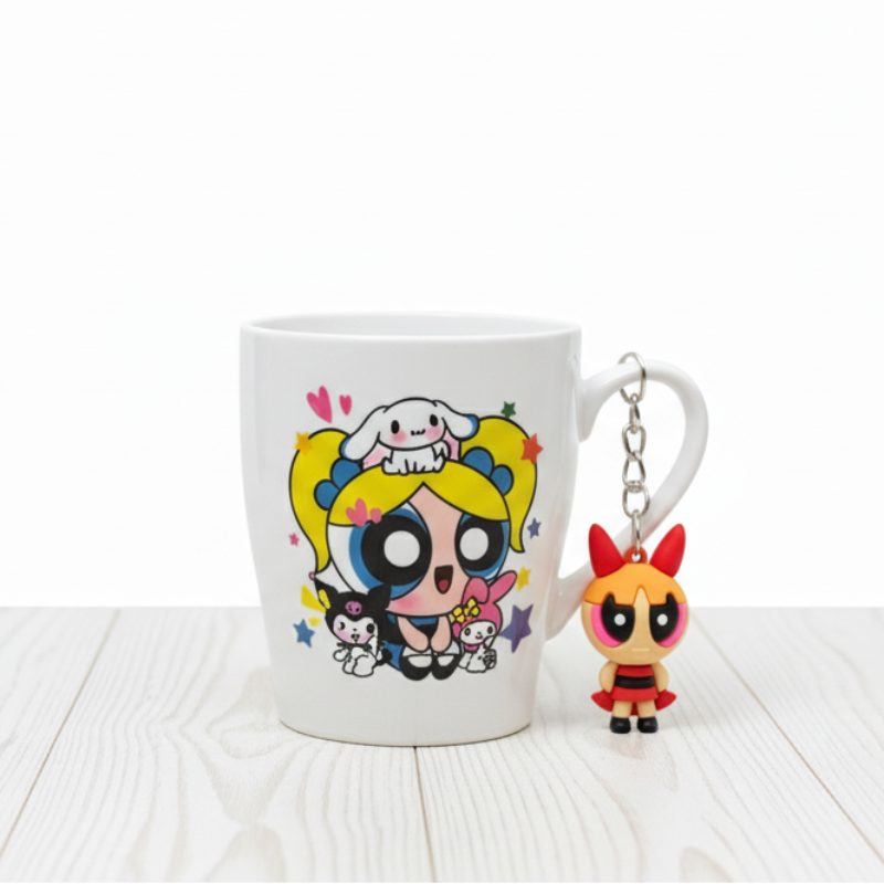 The Powerpuff Girls Mug & Handle Keychain in Pakistan Madina Gift
