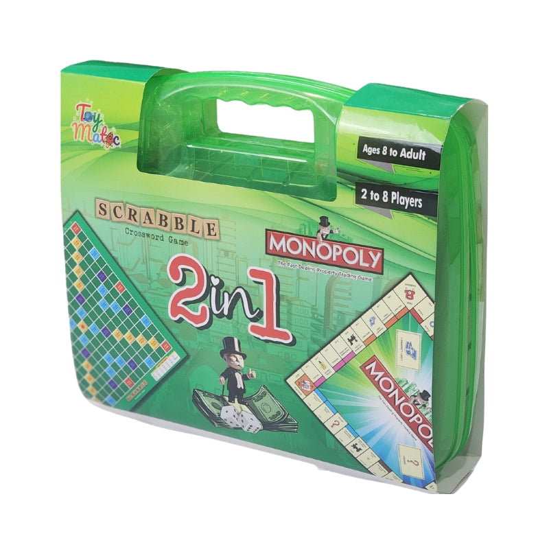 Toy Matic 2 in 1 Scrabble & Monopoly Game Online in Pakistan Madina Gift
