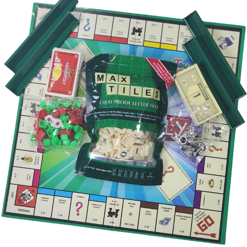 Toy Matic 2 in 1 Scrabble & Monopoly Game Online in Pakistan Madina Gift