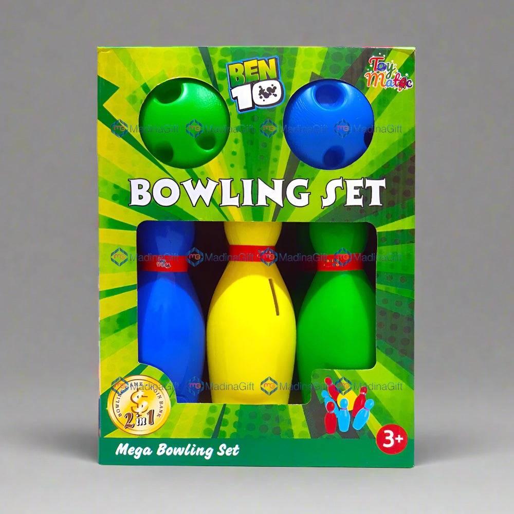 Toy Matic BEN 10 Bowling Game 11881E Set For Kids Madina Gift