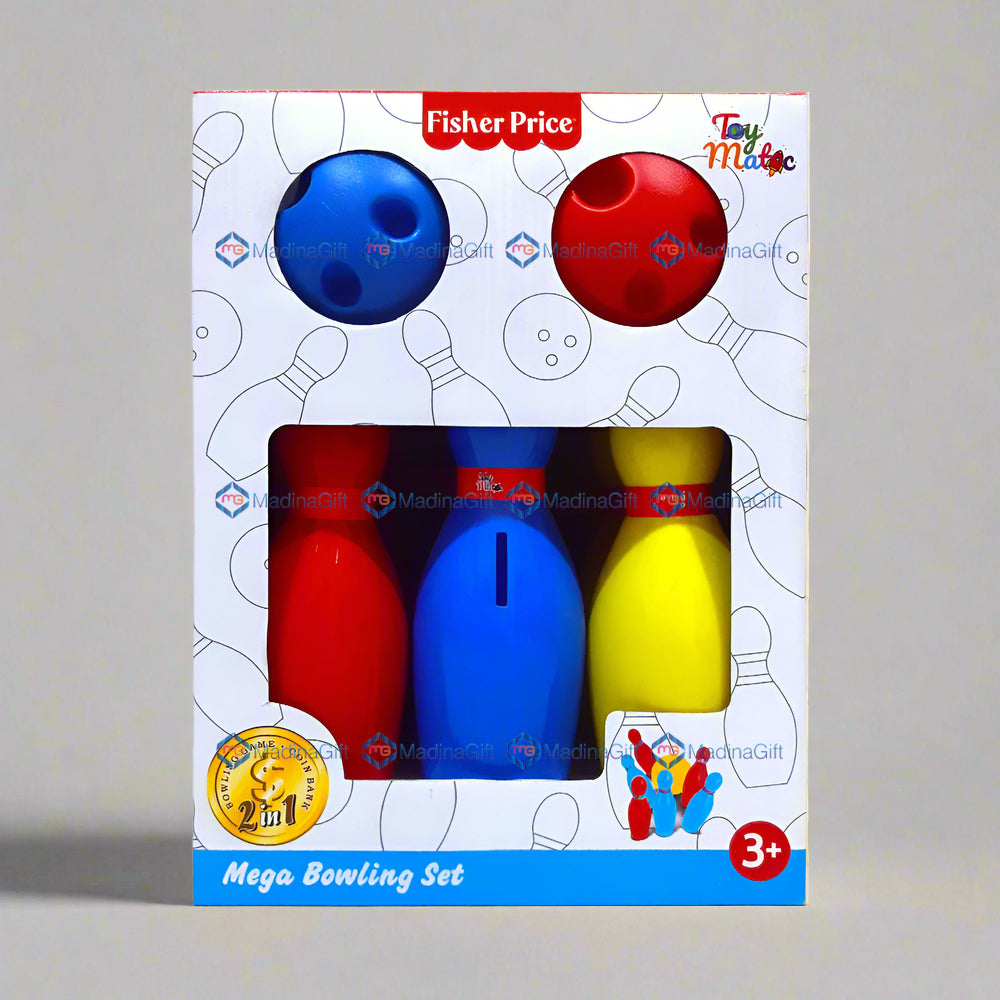Toy Matic Fisher Price Bowling Game 11881E Set For Kids Madina Gift