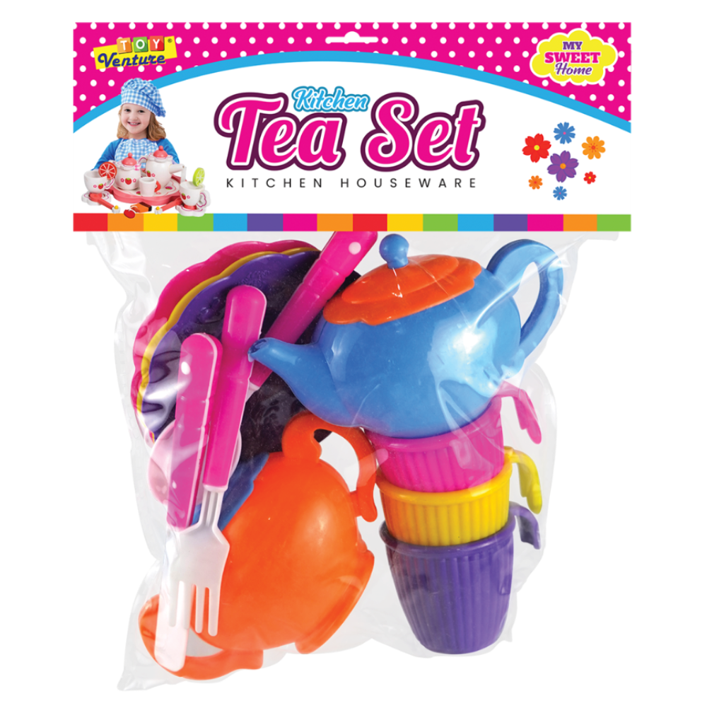 Toy Venture Kitchen Tea Set 11 Accessories AS318-A Madina Gift