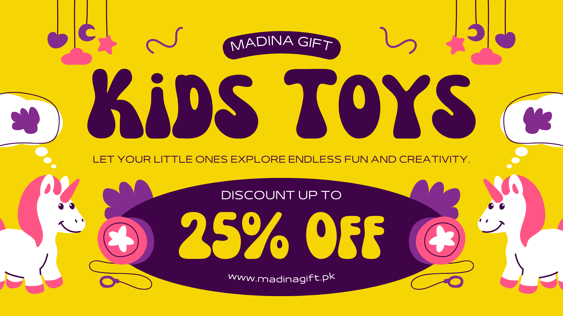 Madina Gift 25% OFF On Kids Toys. www.madinagift.pk