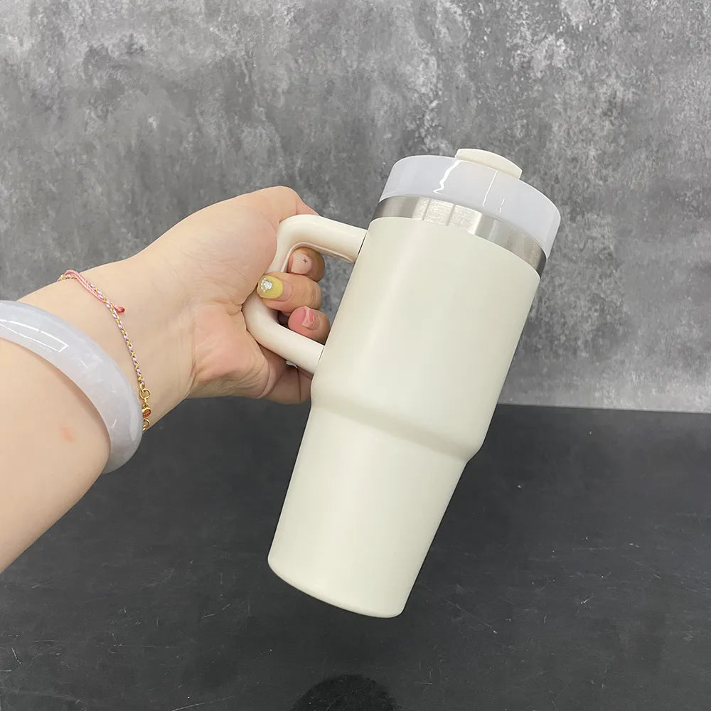 Tumbler Handle Lid Straw 420 ML Madina Gift