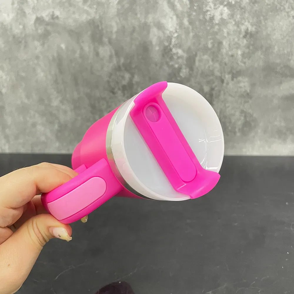 Tumbler Handle Lid Straw 420 ML Madina Gift