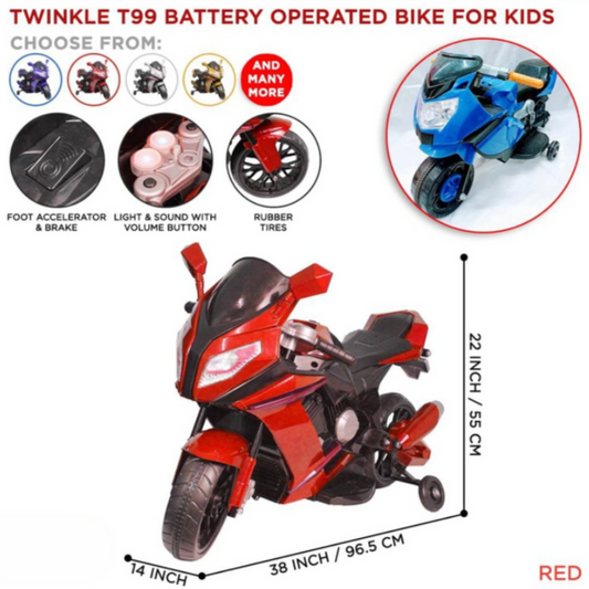 Twinkle T99 Battery Operated Bike For Kids - Madina Gift