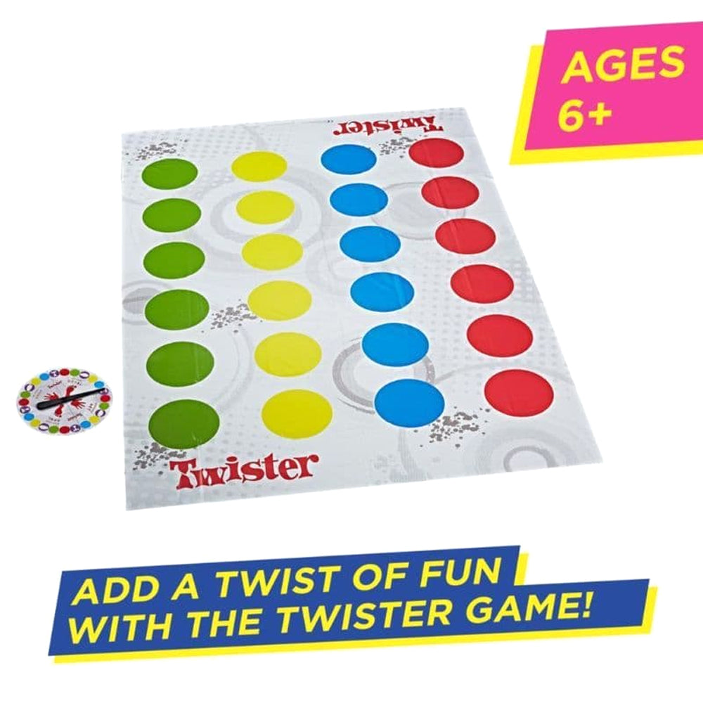 NJ001 Hasbro Classic Twister Game With 2 More Moves Madina Gift