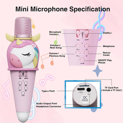 Unicorn Karaoke Microphone With Bluetooth Speaker GMJ9801 Madina Gift
