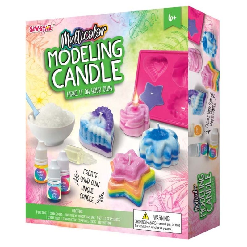 Sew Star Multicolor Modeling Candle - Sculpt and Glow with Artistic Brilliance - Madina Gift