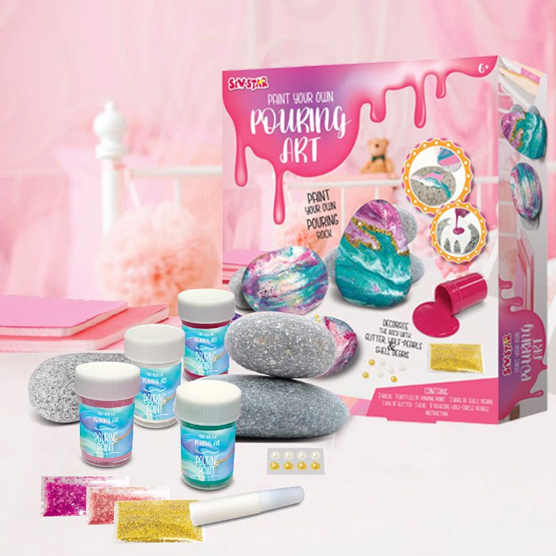 Sew Star Paint Your Own Pouring Art Kit - Experience the Magic of Fluid Painting - Madina Gift