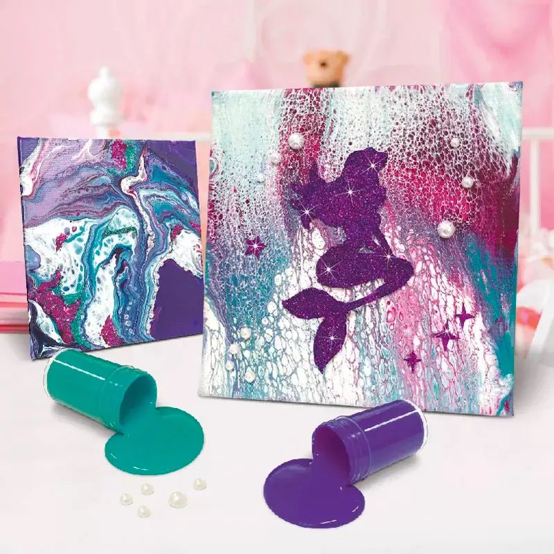 Sew Star Paint Your Own Pouring Art Kit - Experience the Magic of Fluid Painting - Madina Gift