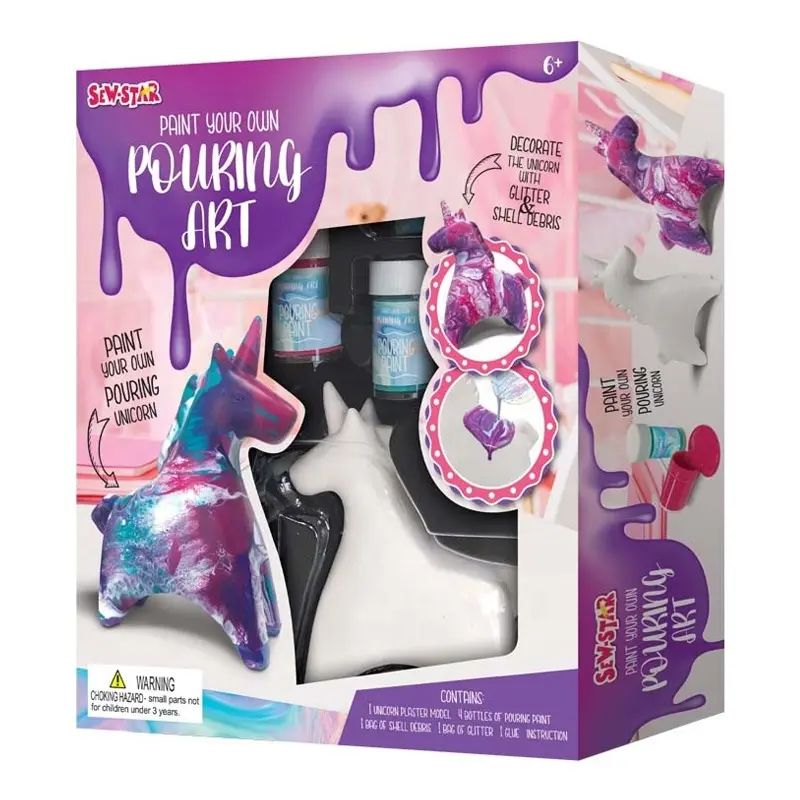 Sew Star Paint Your Own Pouring Art Kit - Experience the Magic of Fluid Painting - Madina Gift
