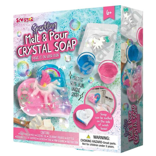Sew Star Melt And Pour Crystal Soap Kit - Create Luxurious Artisanal Cleansing Bars. Wonder Play, Madina Gift