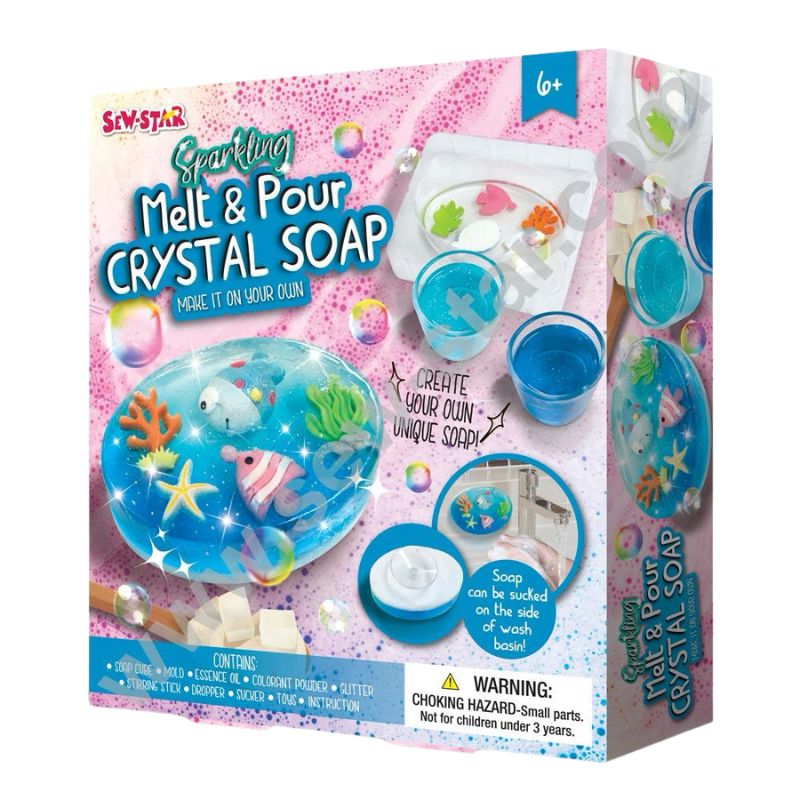 Sew Star Melt And Pour Crystal Soap Kit - Create Luxurious Artisanal Cleansing Bars. Wonder Play, Madina Gift
