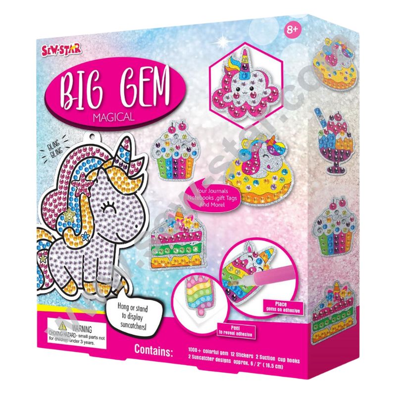 Sew Star Big Gem Magical DIY Craft Kit - Create Enchanting Gemstone Creations - Madina Gift