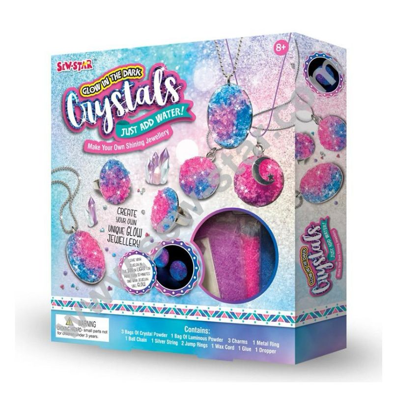 Sew Star Glow-In-The-Dark Crystal Jewelry Kit - Madina Gift