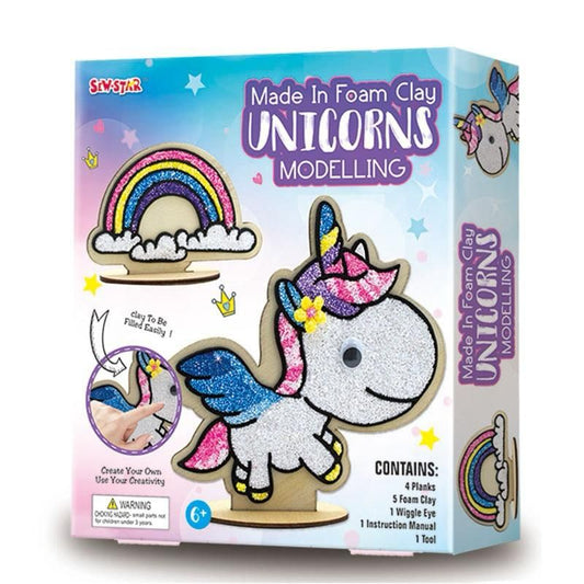 Sew Star Foam Clay Unicorn And Rainbow Kit - Create Magical 3D Creations Madina Gift