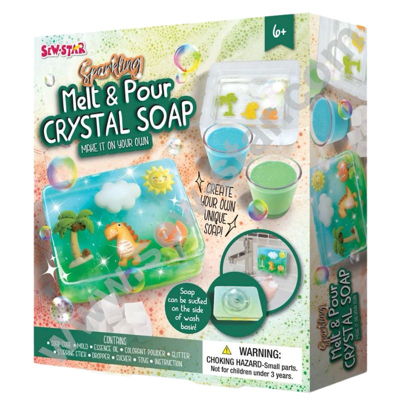 Sew Star Melt And Pour Crystal Soap Kit - Create Luxurious Artisanal Cleansing Bars. Wonder Play, Madina Gift