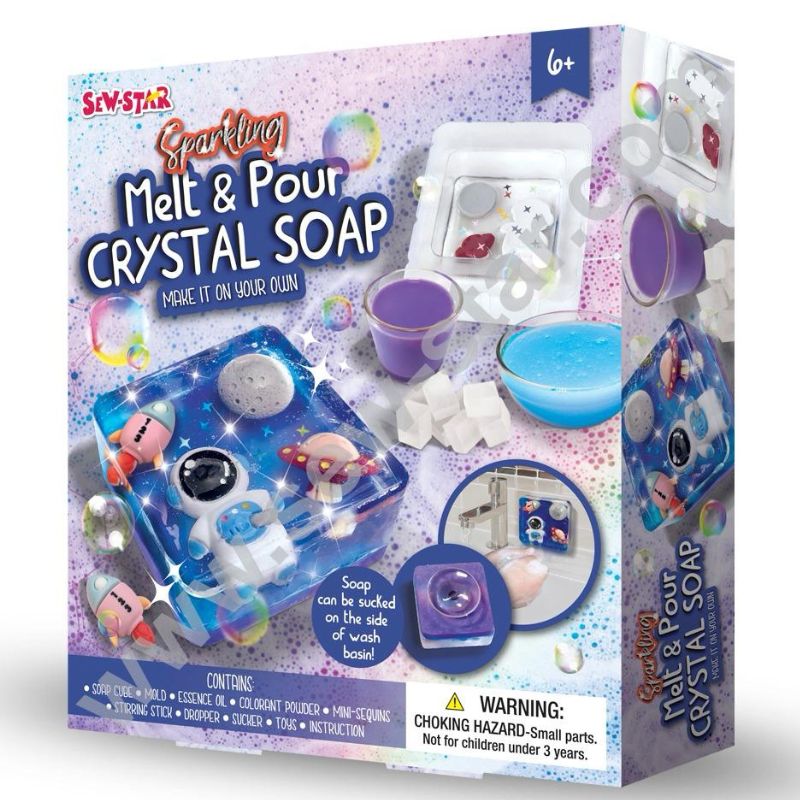 Sew Star Melt And Pour Crystal Soap Kit - Create Luxurious Artisanal Cleansing Bars. Wonder Play, Madina Gift