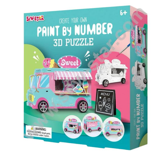 Sew Star Paint By Number 3D Puzzle - Create Stunning Artworks With Depth & Dimension - Madina Gift