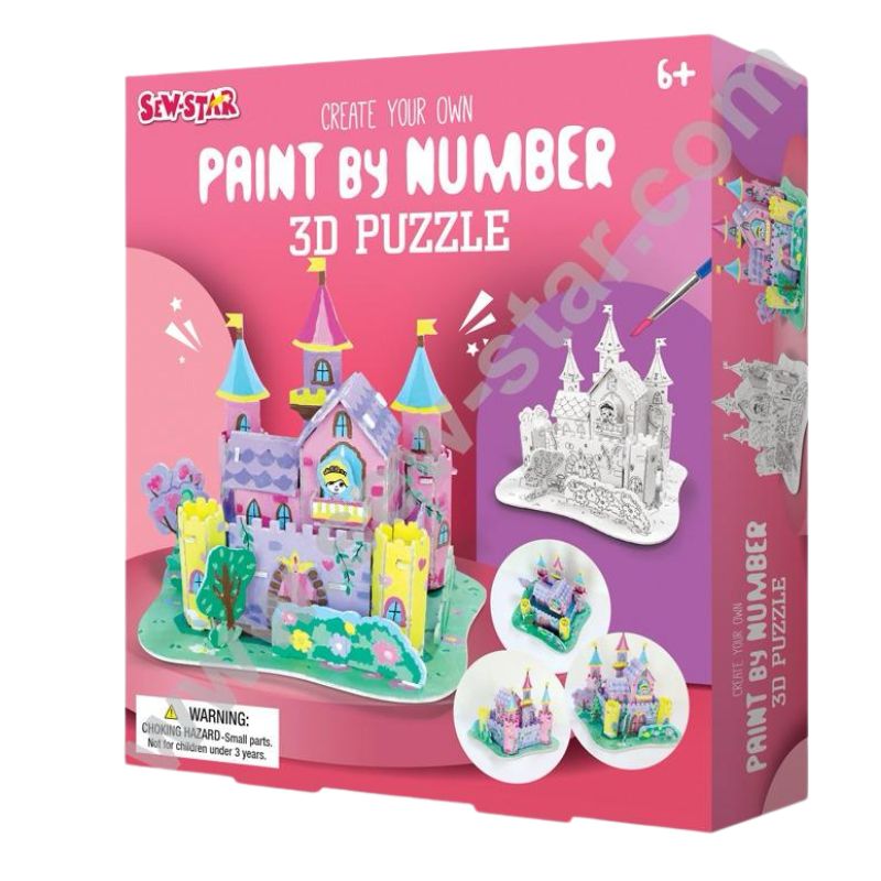 Sew Star Paint By Number 3D Puzzle - Create Stunning Artworks With Depth & Dimension - Madina Gift